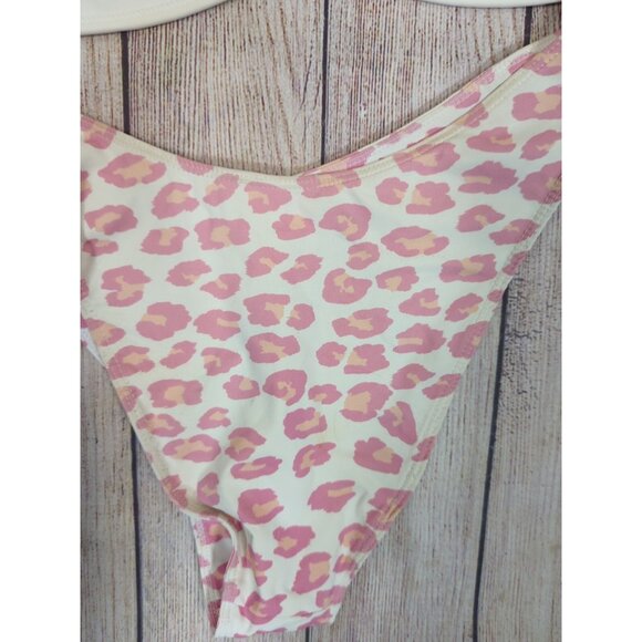 BAMBA SWIMWEAR Women's Pink Cheetah Bikini Two Piece Size Medium READ - Picture 7 of 8